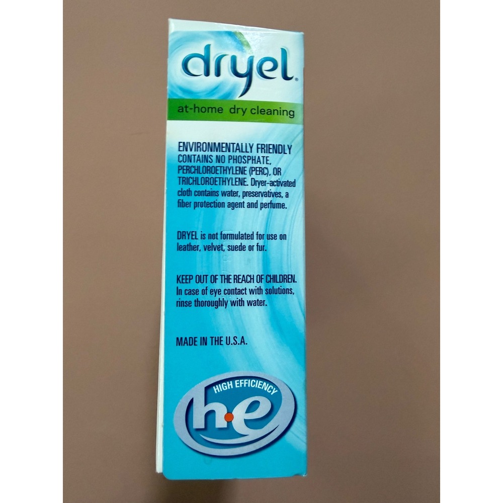 Dryel At-Home Dry Cleaning 6 Refills Clean Breeze Scent for 24 Garments HE Safe - Picture 6 of 7